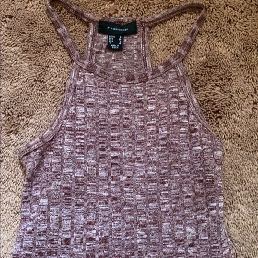 Maroon cropped tank top